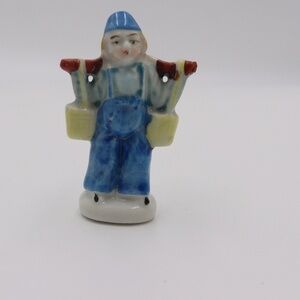 Occupied Japan Water Boy Figurine Statue Small 4” Vintage Collectible